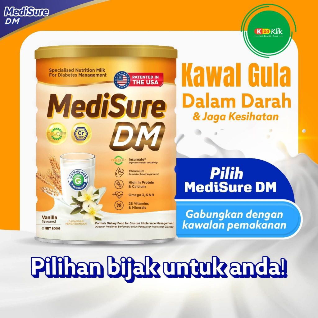 

Medisure DM Diabetes Milk Menstabil kan paras Gula Darah