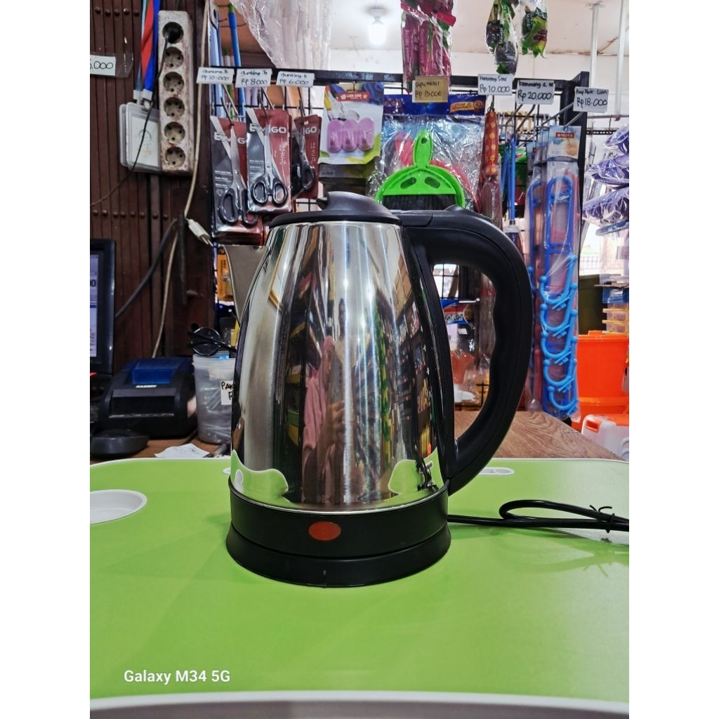 TEKO LISTRIK STAINLES 2 LITER/TEKO PEMANAS AIR/TEKO LISTRIK OTOMATIS