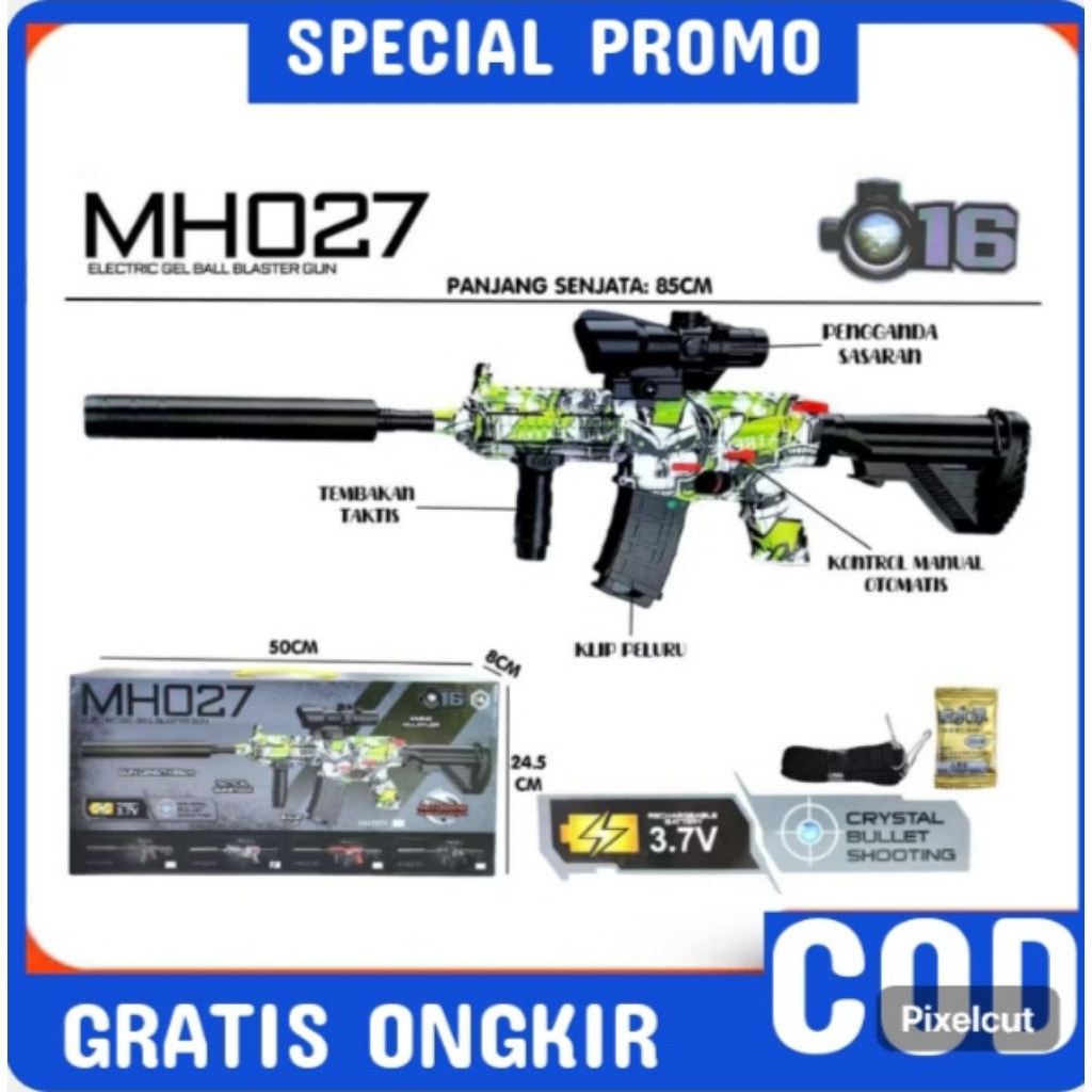 Mainan Anak Luar Ruangan Water Gell Eletrick ABS SNI/MAINAN PISTOL PISTOLAN TEMBAK TEMBAKAN  ANAK LA