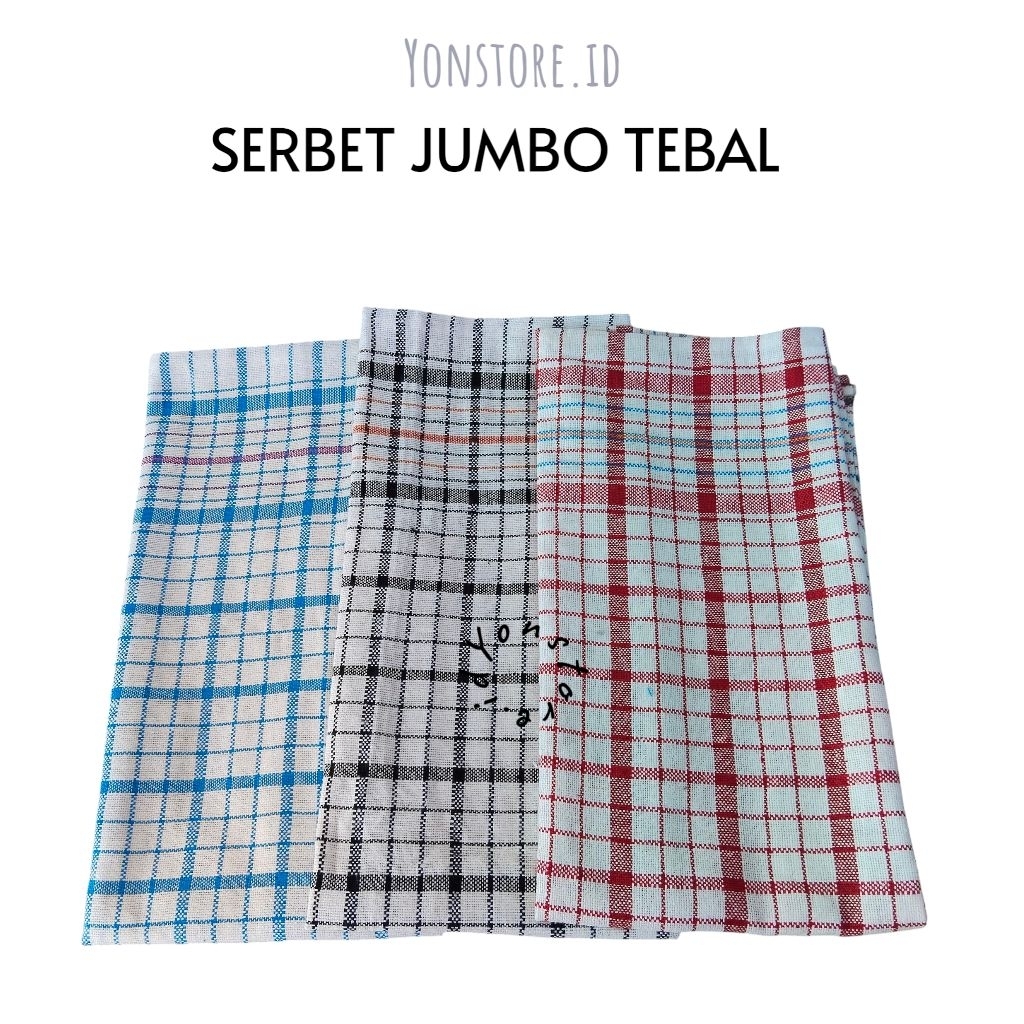 Serbet (Jokowi) Jumbo Tebal 60 X 60 Cm/ Serbet 6 Lembar / Serbet Makan / Serbet Dapur / Serbet
