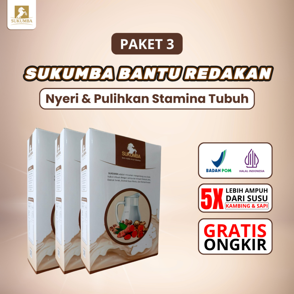 

Paket 3 Susu Kuda Sumbawa Asli 3x Lebih Cepat Atasi Nyeri Sendi dan Pegal Linu