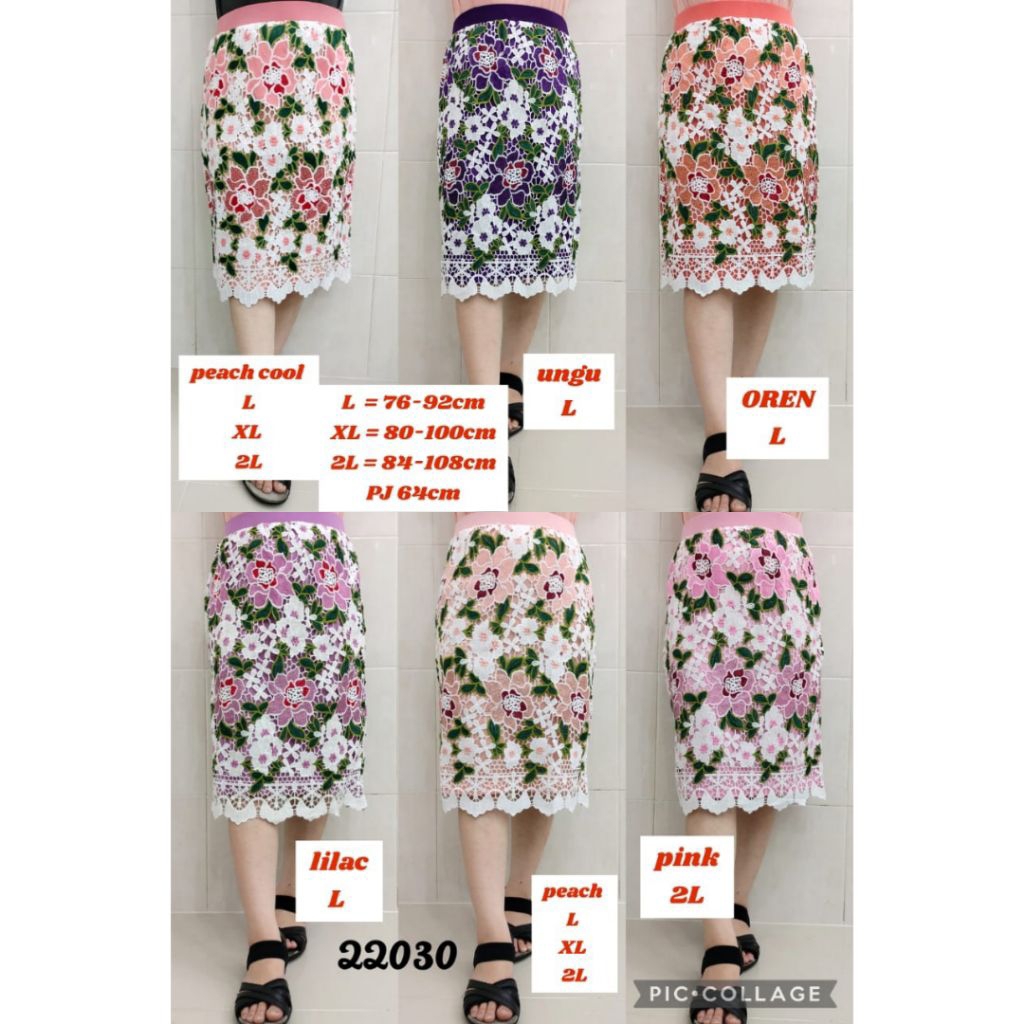 Rok Brokat import lapis furing