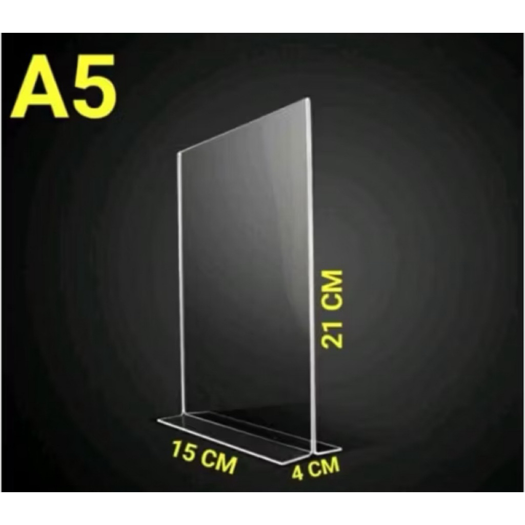 

Akrilik holder model T ukuran A5