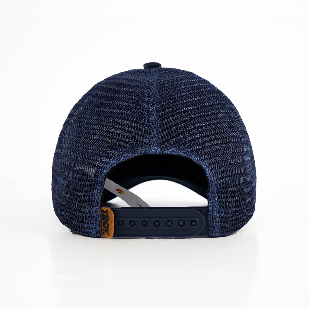 [FREE BOX] Troy Company Trucker Hat Lowercase - Topi Trucker Putih Navy TCN 3195