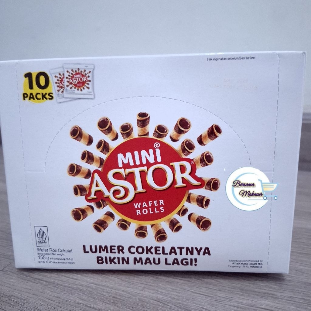 

Mini Astor wafer rolls 1 box isi 10 packs