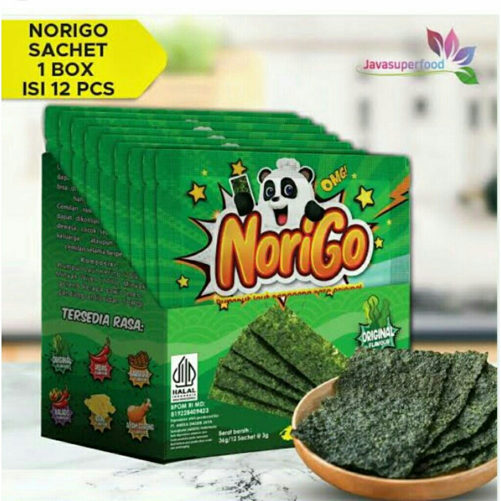 

Noriga Snack Rumput Laut Sachet All varian isi 12pcs
