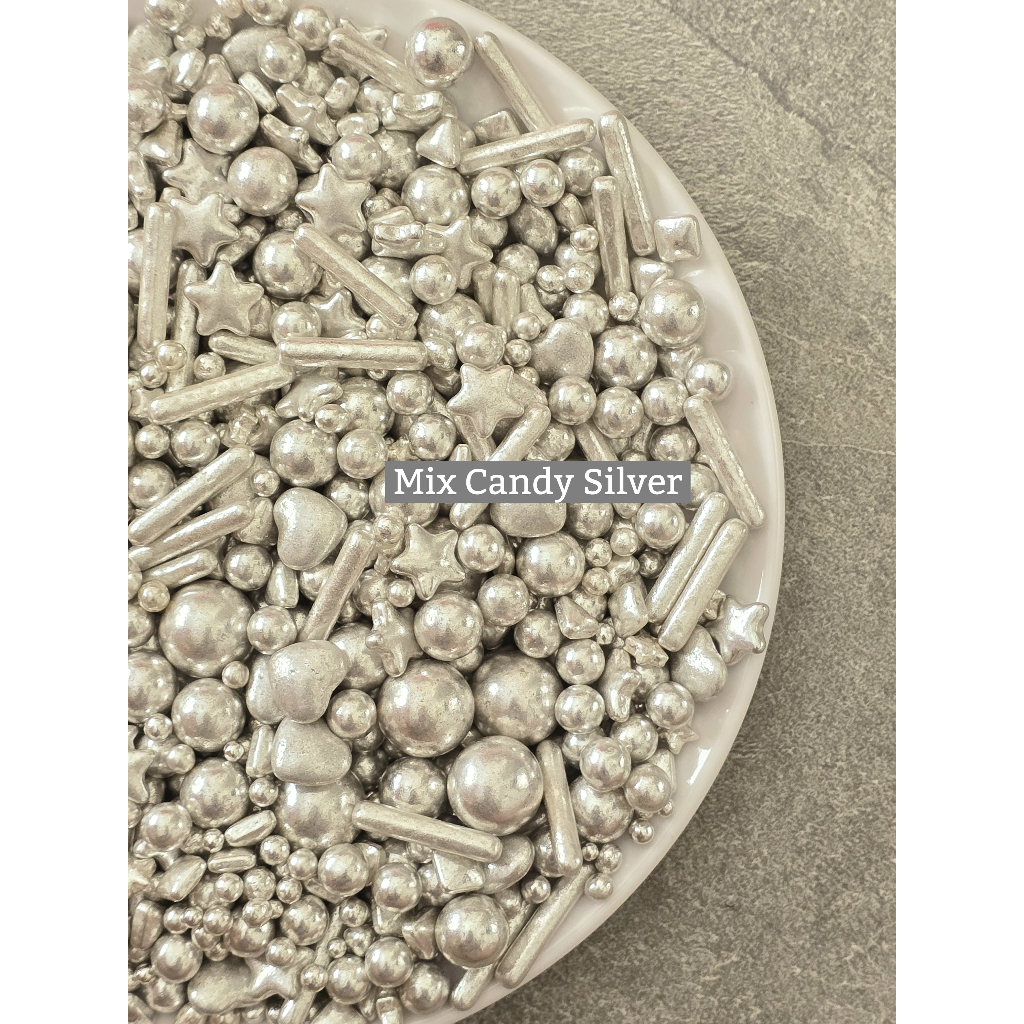 

Sprinkle Mix Candy Silver Kemasan 10gr