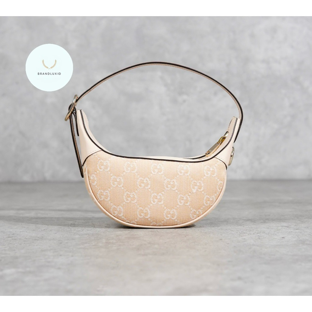 Gucci Ophidia GG Monogram Beige Hobo Bag in Cream