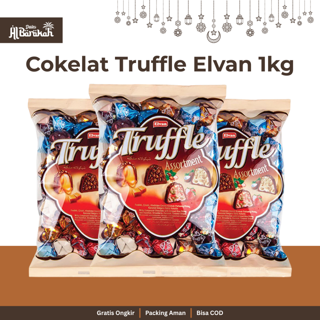 

Coklat Truffle Elvan 1Kg Rasa Mix Kualitas Premium Kemasan Repack