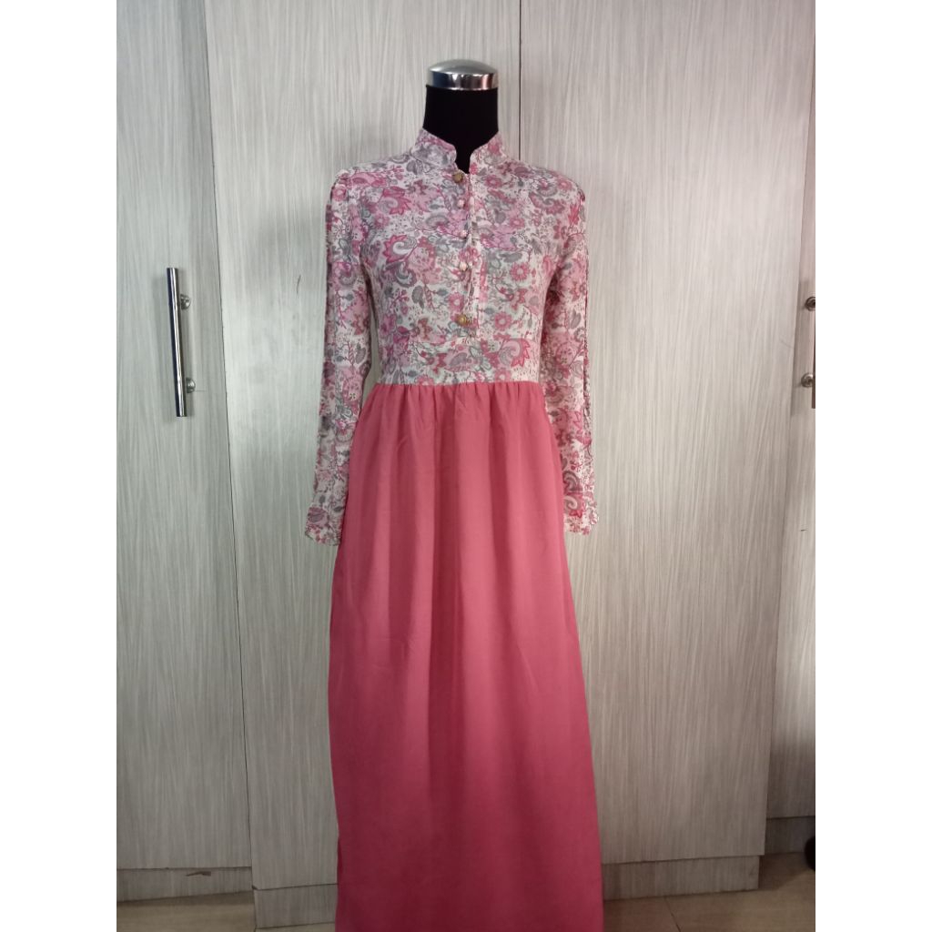 Preloved Pribadi Like New - Dress Brand Hippie wanita panjang - Dress Bunga bunga - Dress muslim rem