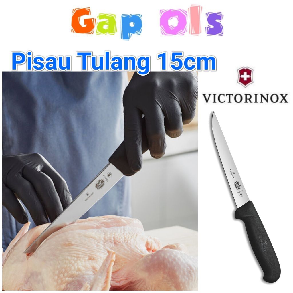 Victorinox Boning Knife 15cm 5.6003.15 Victorinox Pisau Tulang 15cm Pisau Seset Kulit