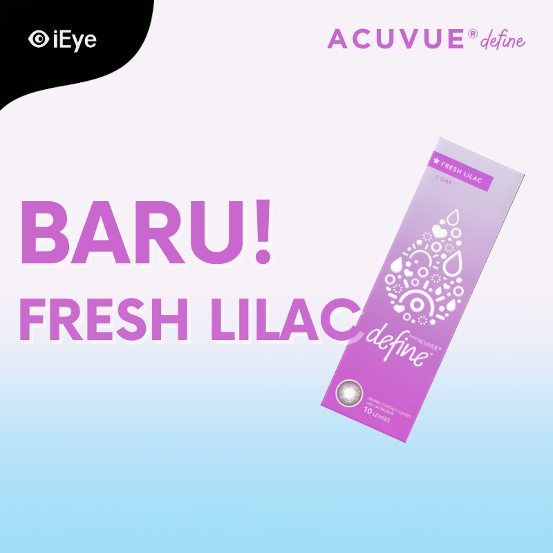 ACUVUE 1-Day DEFINE Fresh Lilac Softlens | Harian | 10 pcs/box | Normal s/d -6.00 | Nyaman Seharian