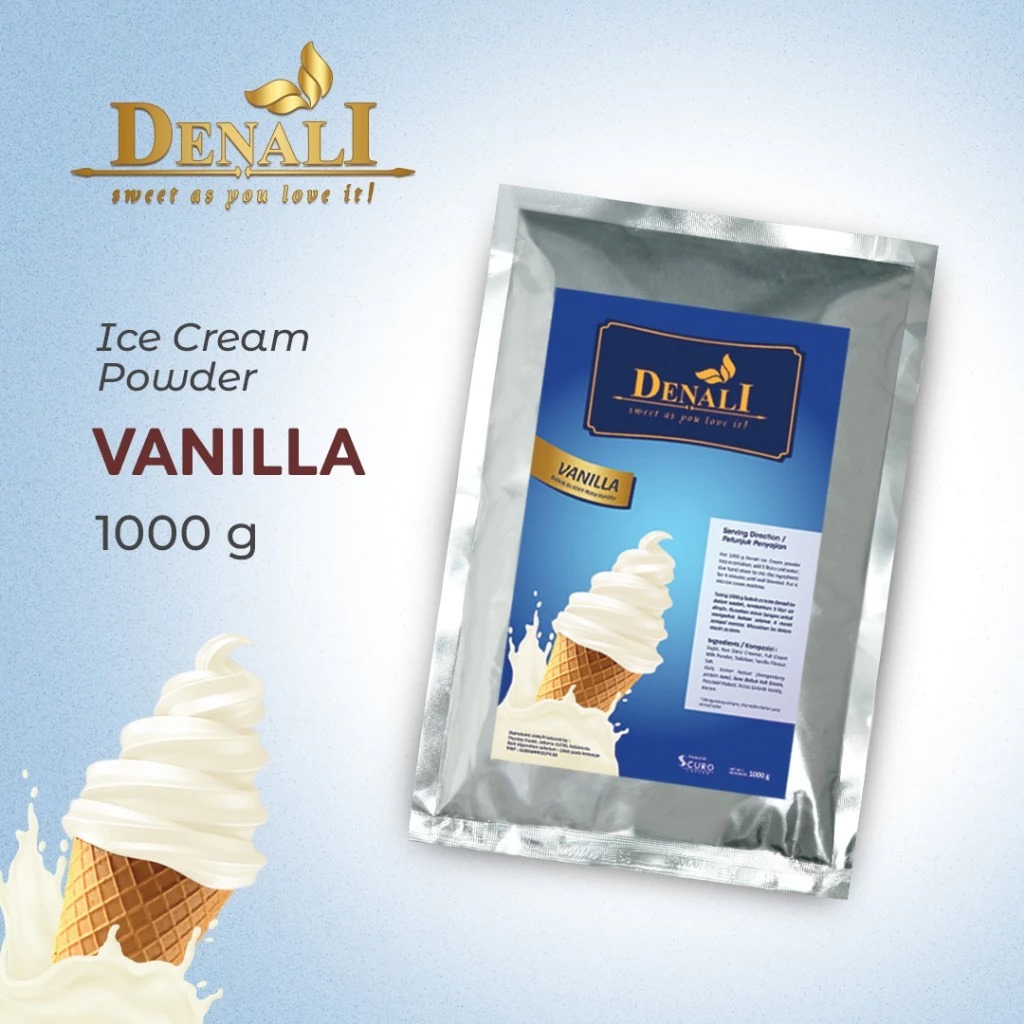 

Denali Ice Cream Powder Vanilla 1000gr - Ice Cream Vanila 1kg
