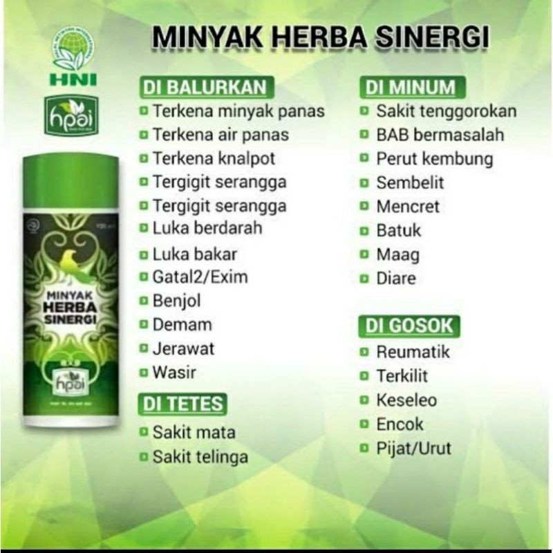 Minyak Herbal Sinergi HNI HPAI