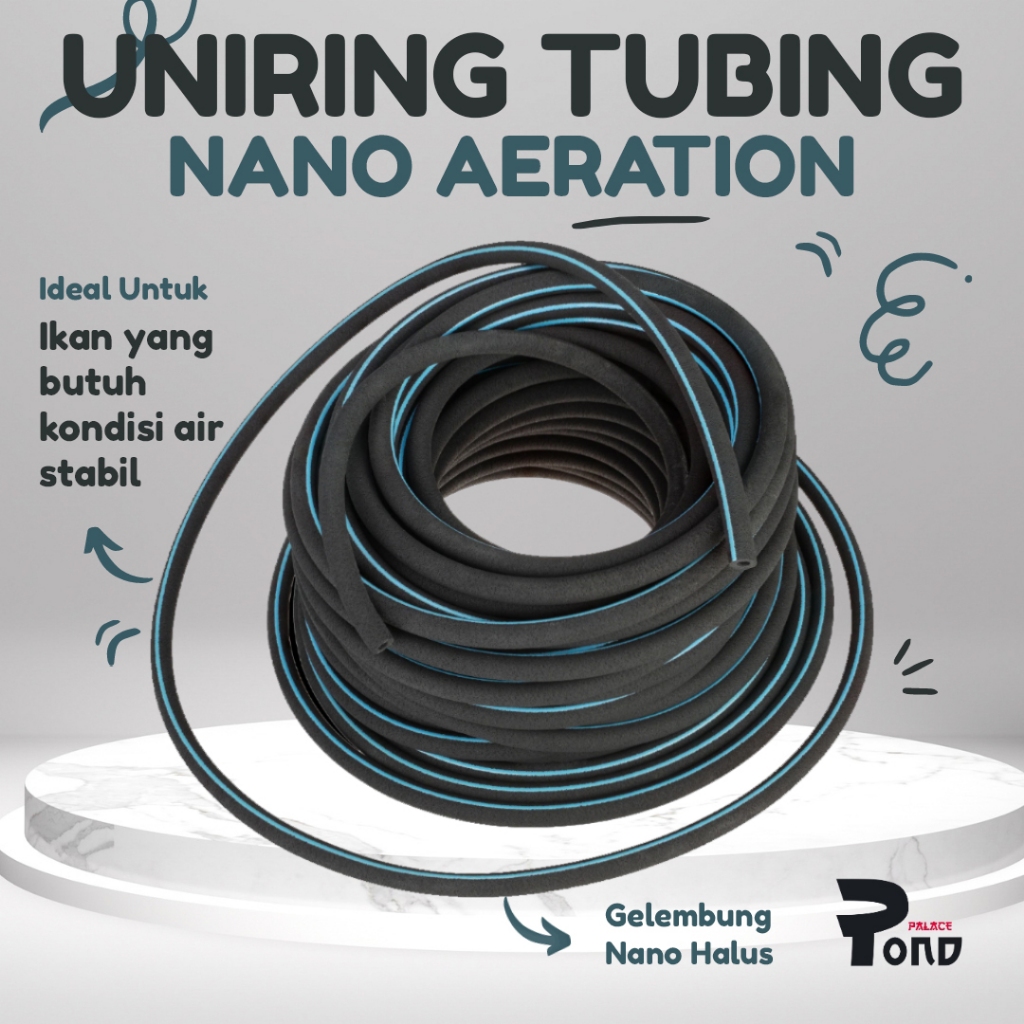 Uniring Hose Rubber Aerator Kolam Ikan Koi Per Meter Aerasi Filter Koi