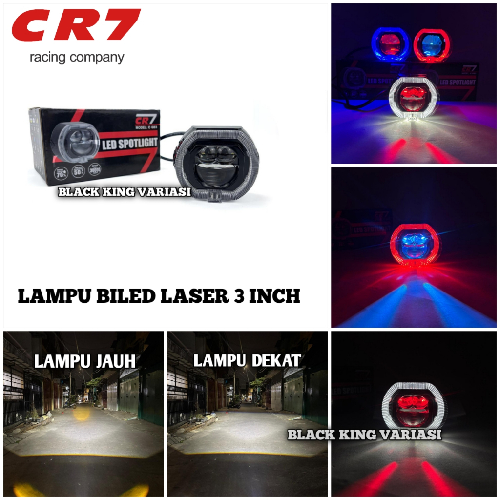 Lampu Biled 3 inch Lampu Projie Biled 3 inchi Universal Lampu Utama Biled Lampu Tembak Projie Biled 