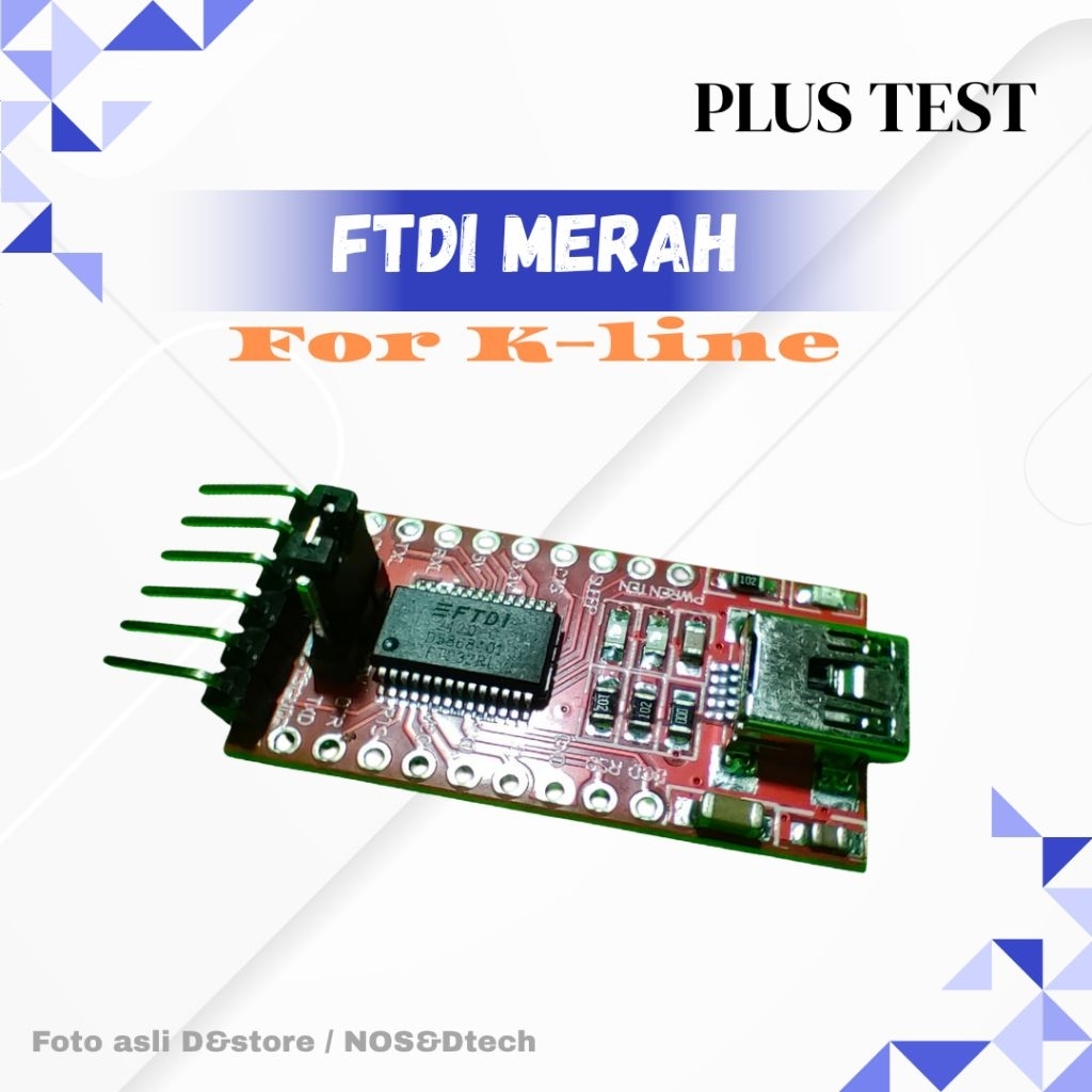Modul FTDI merah +TEST Ft232 YP-05/Connet k-line Modul remap Scan ECU motor/FT232RL