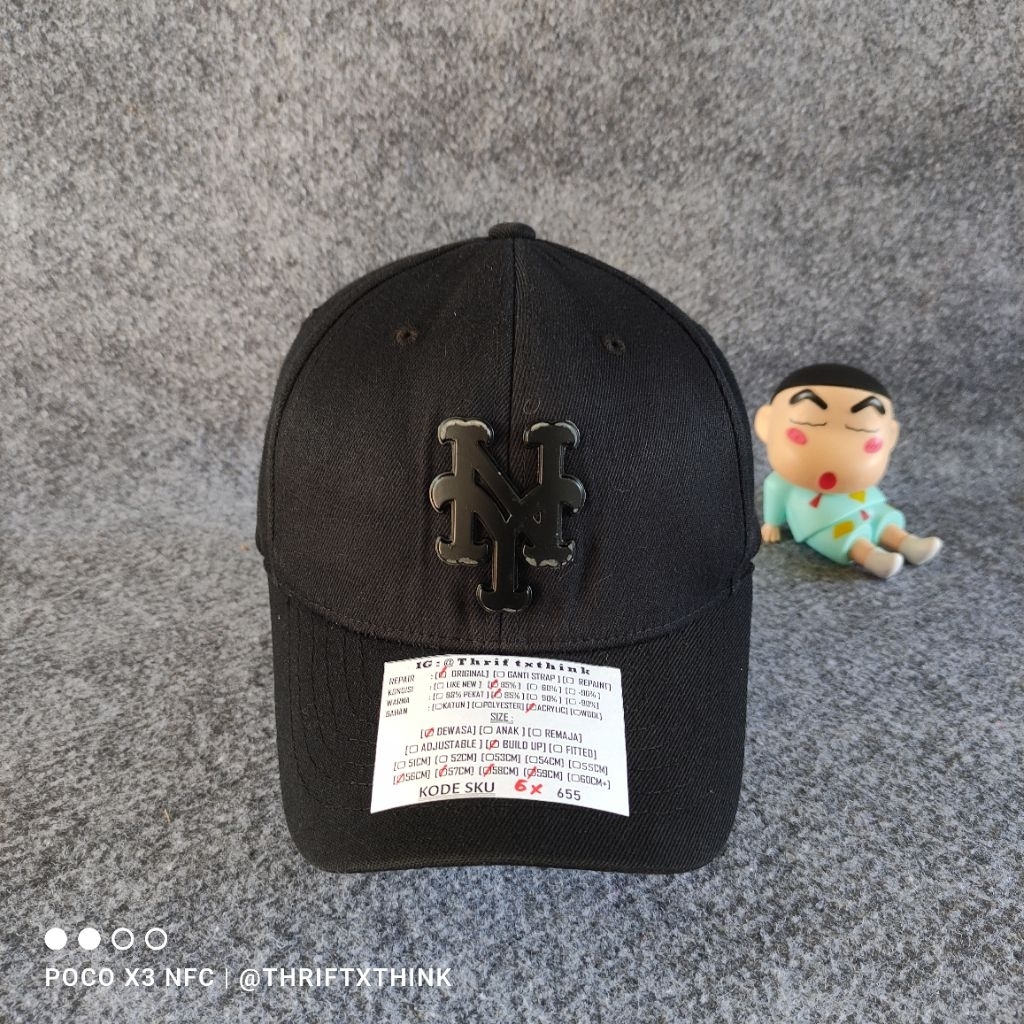 TOPI CAP BISBOL MLB BUILD UP LOGO NY BESI SKU GX655