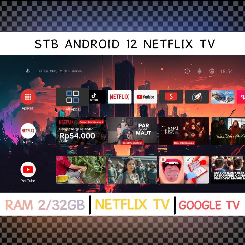 STB ANDROID | SET TOP TV BOX RAM 2GB/32GB ROM | OS Android 11 4k UHD and Netflix Certified