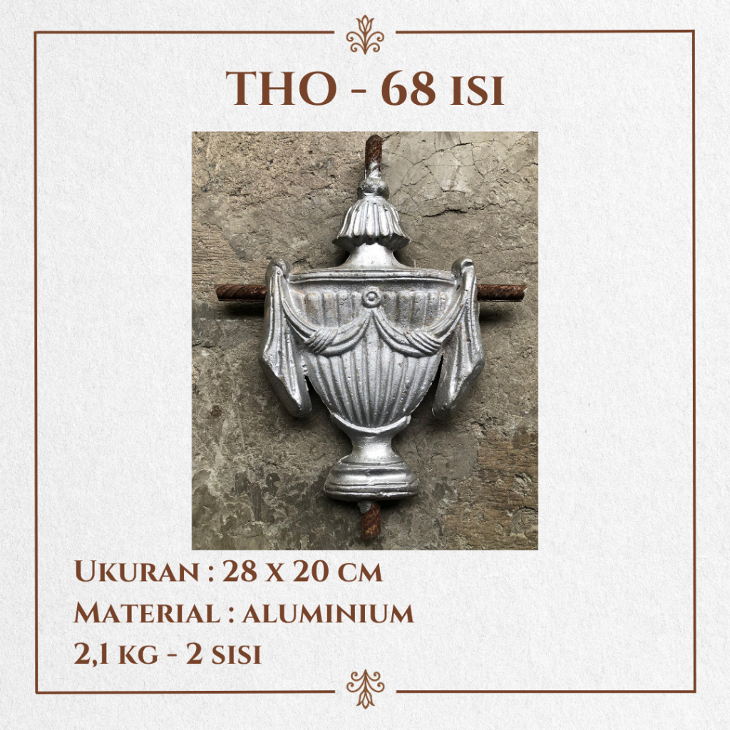 Tempa Haus / THO - 68 ISI / Ornamen Kembang Besi Tempa / Ornamen Pagar Besi Klasik / Aksesoris Besi 