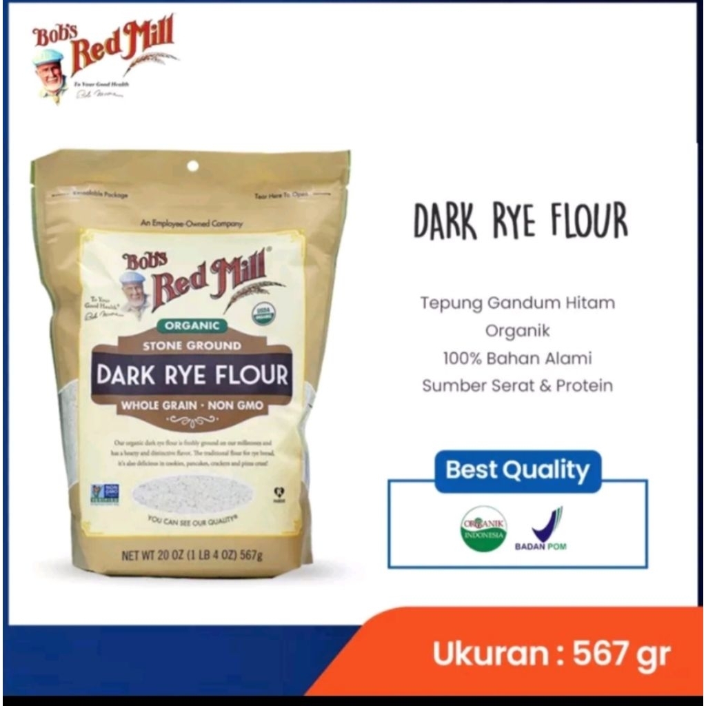 

Bob's Red Mill Dark Rye Flour/Tepung organic 567Gr