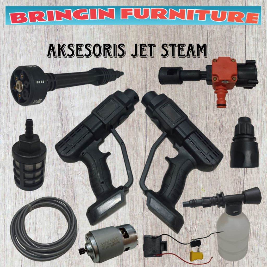 Perlengkapan jet steam cordless miniko aksesoris mesin cuci jet steam baterai miniko universal