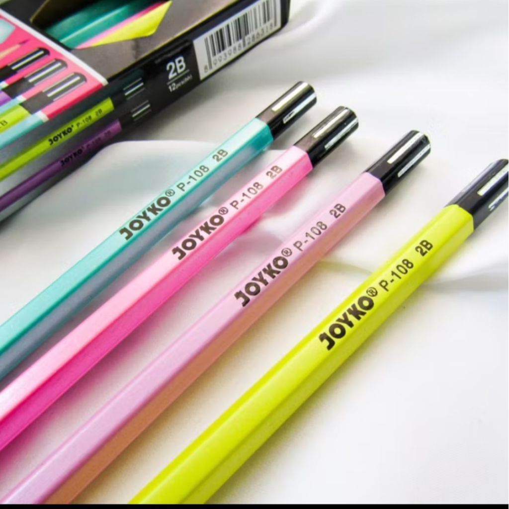 

Pensil Joyko Pensil Hitam Motif Warna Warni Isi 6 Pcs Pensil 2B Joyko Pearl Color