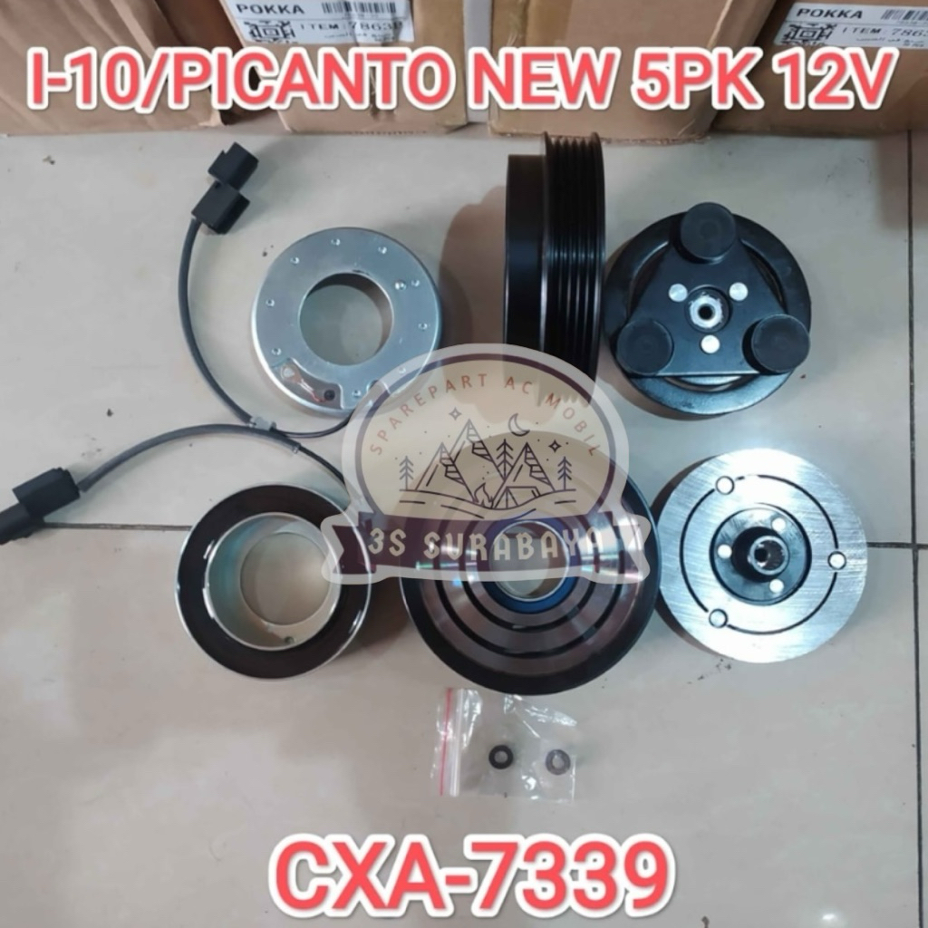 Magnet Klat Kia Picanto New 5 Pk Hyundai I10 Magnetic Clutch Ac mobil Kia Hyundai (Baru/New)