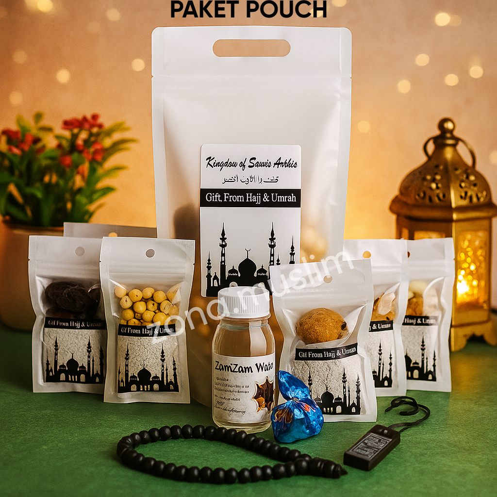 

Paket Pouch Kemasan Eksklusif Oleh-Oleh Haji & Umroh