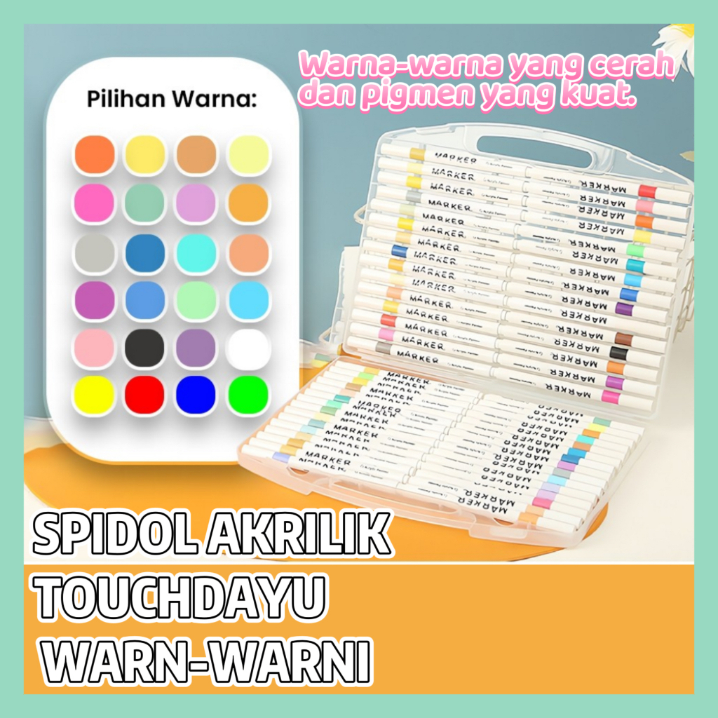 

12 warna、24 warna、 spidol akrilik untuk siswa sekolah dasar、pena cat air yang dapat ditumpuk untuk anak-anak, tahan air dan tidak beracun