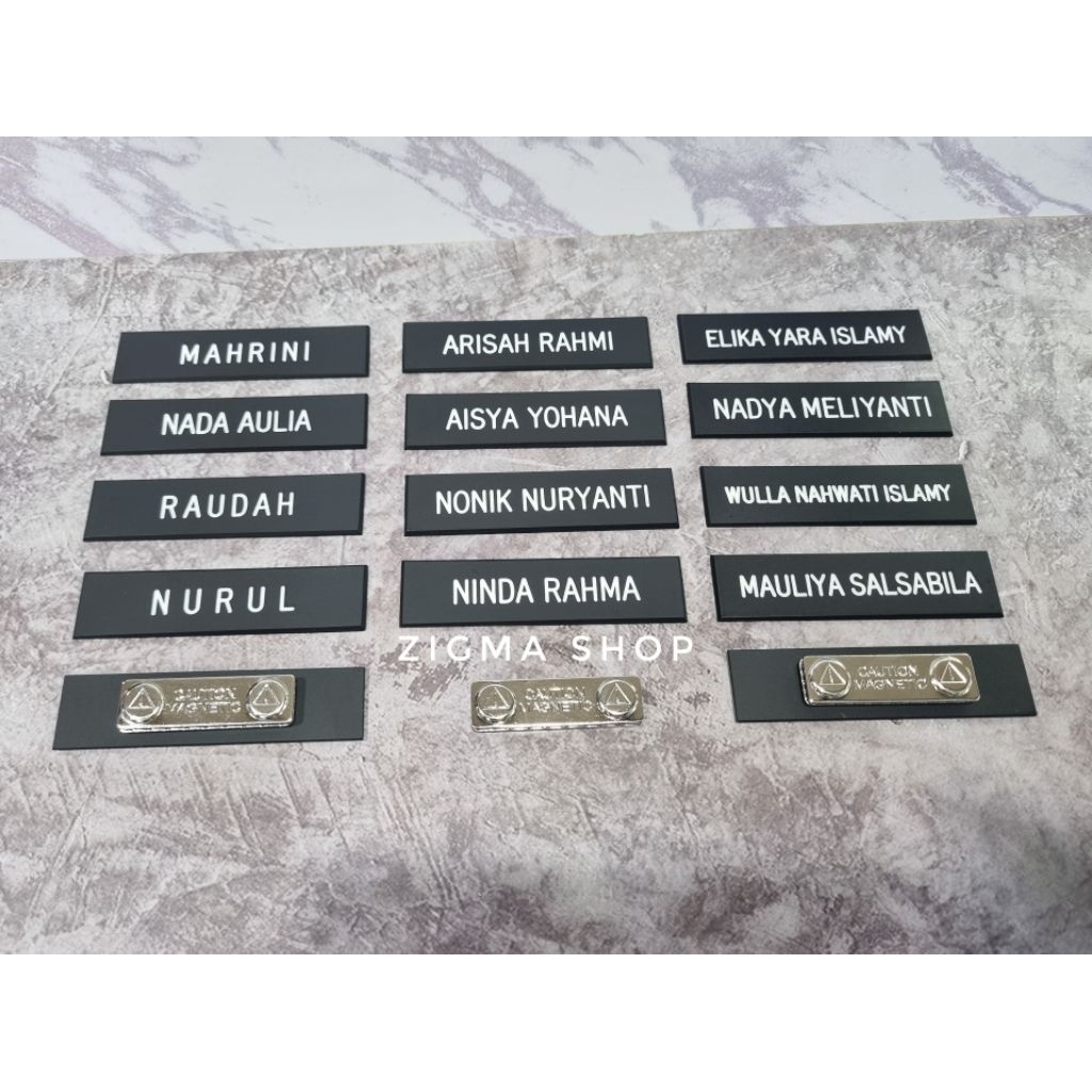 

Papan nama | name tag PDH dof | magnet | peniti | paku