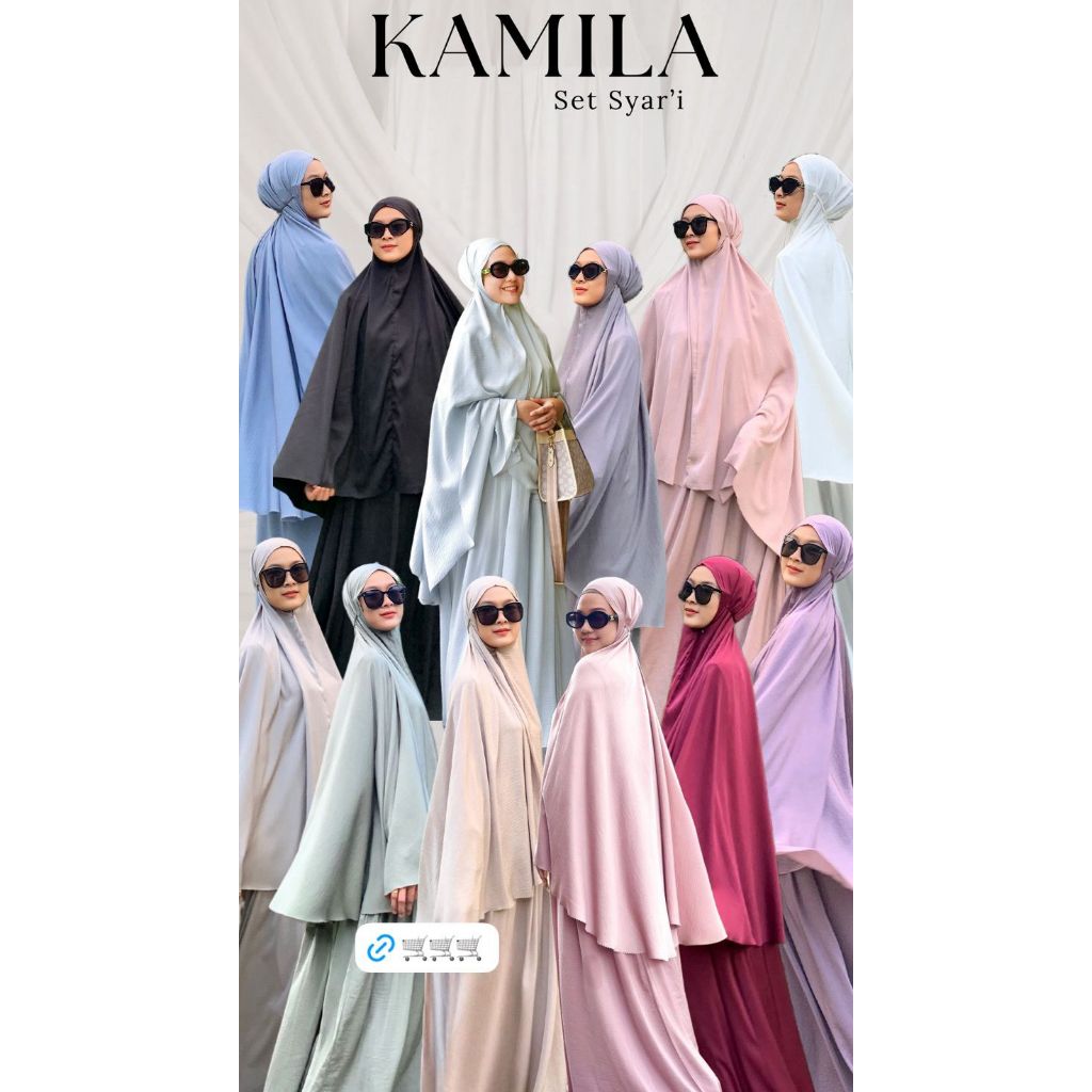 Kamila Set Syari By Danyta Fashion (Gamis Kamila Syari Umroh)
