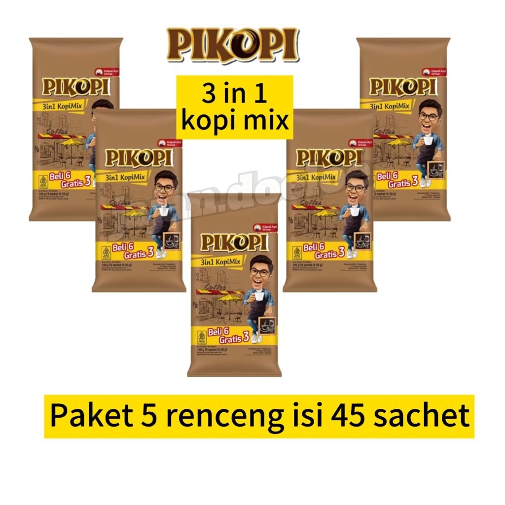 

Pikopi Mix paket 5 renceng isi 45 sachet @23 gram