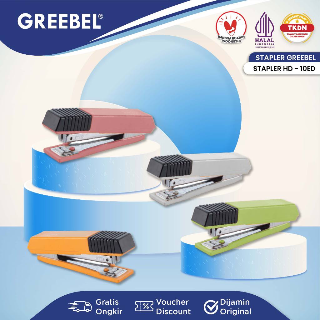 

GREEBEL Stapler Stepler / Jepretan (ICON) / Staples Warna Warni