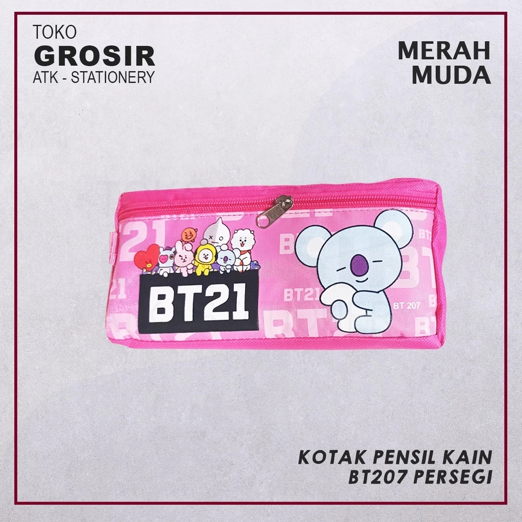 

KOTAK PENSIL 2 RESLETING BT21 / TEPAK PENSIL / TEMPAT ALAT TULIS BT21 BT-207 PERSEGI 2