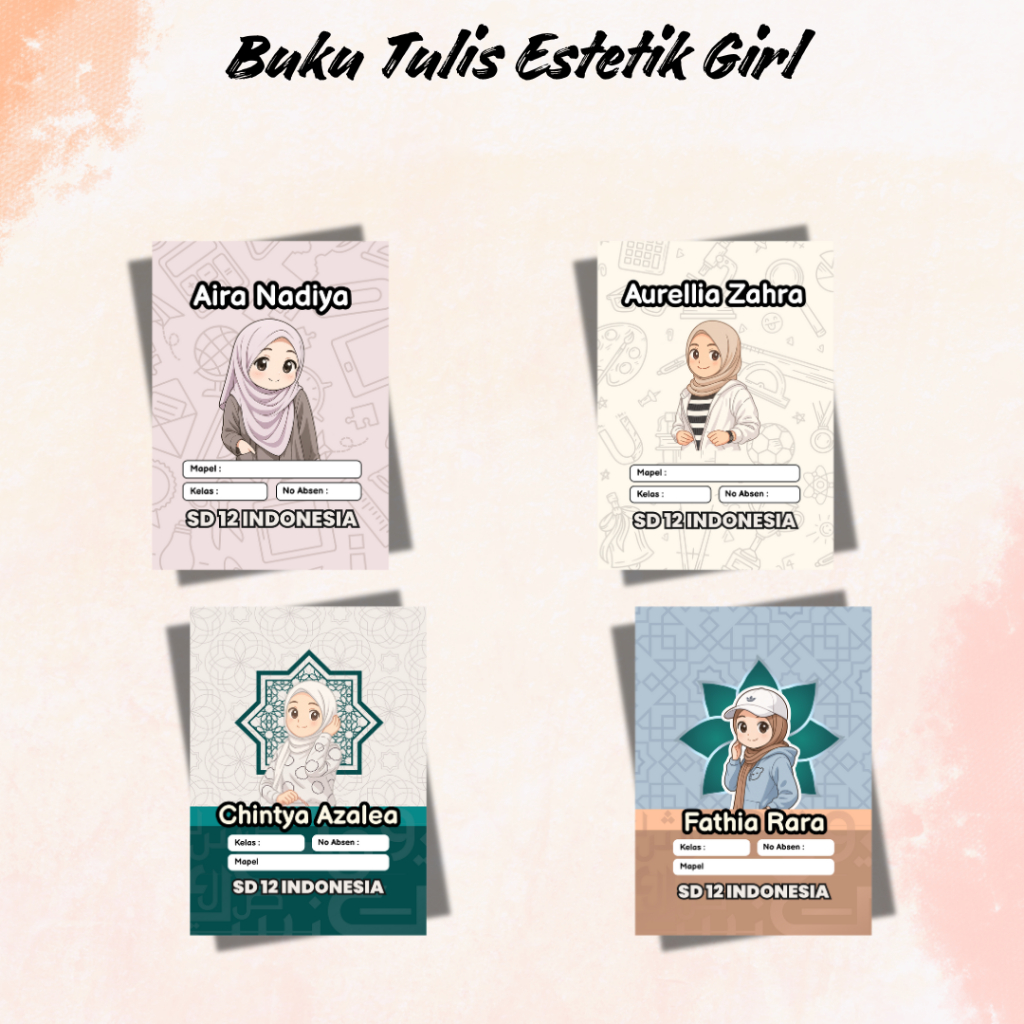 

Buku Tulis Estetik Girl Custom Data 38 Halaman