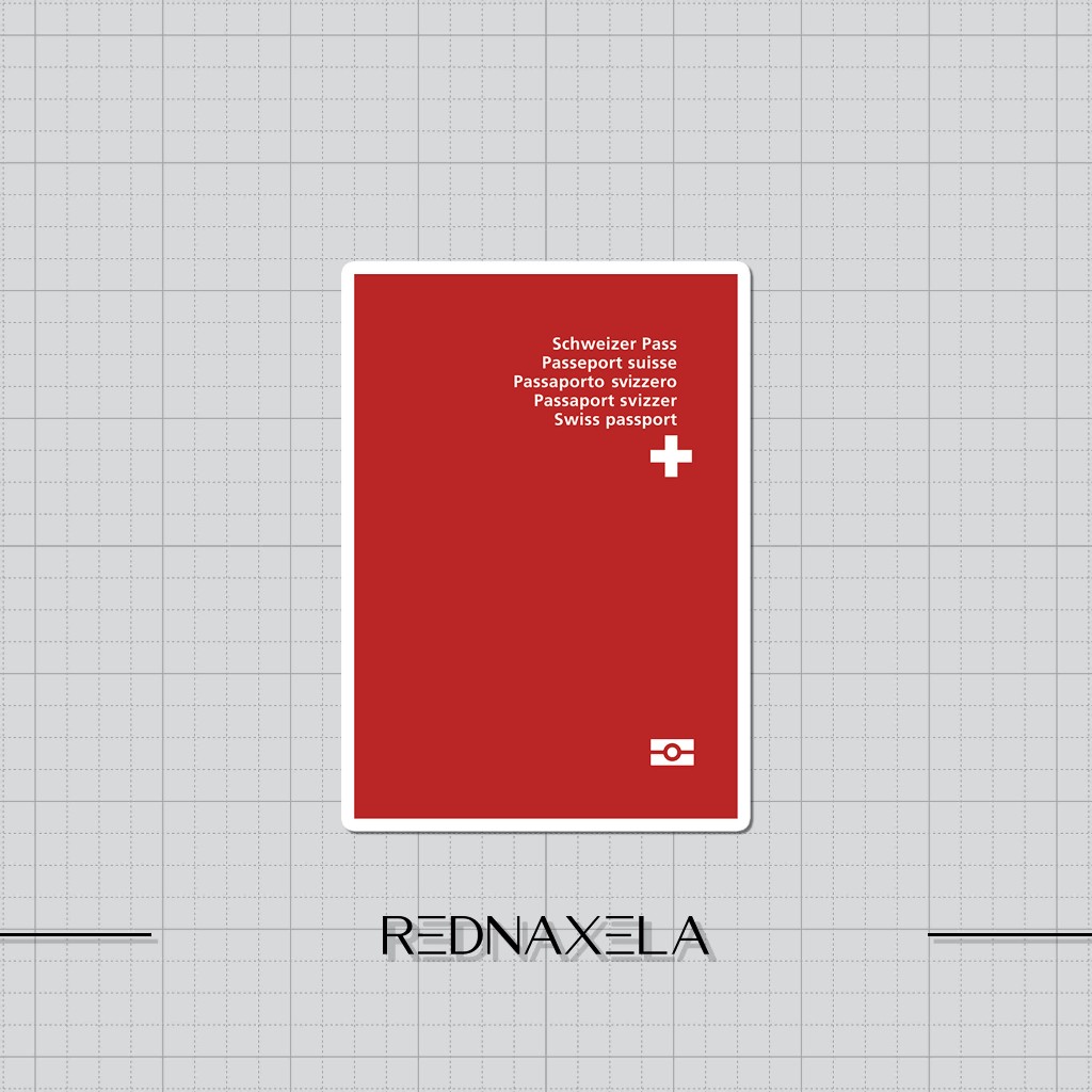 

Stiker Vinyl Switzerland Passport Design Stiker Koper Outdoor Travel Sticker