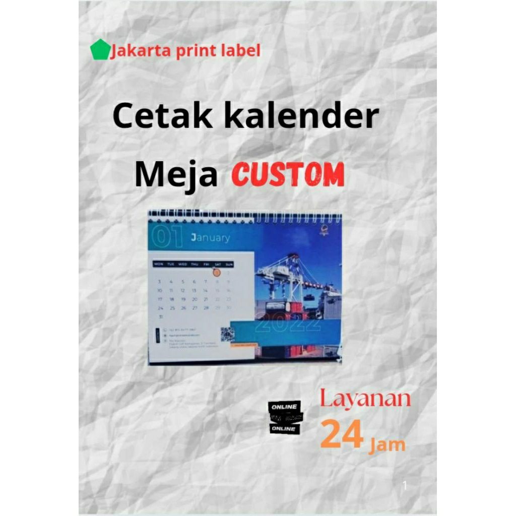 

kalender meja custom + laminating