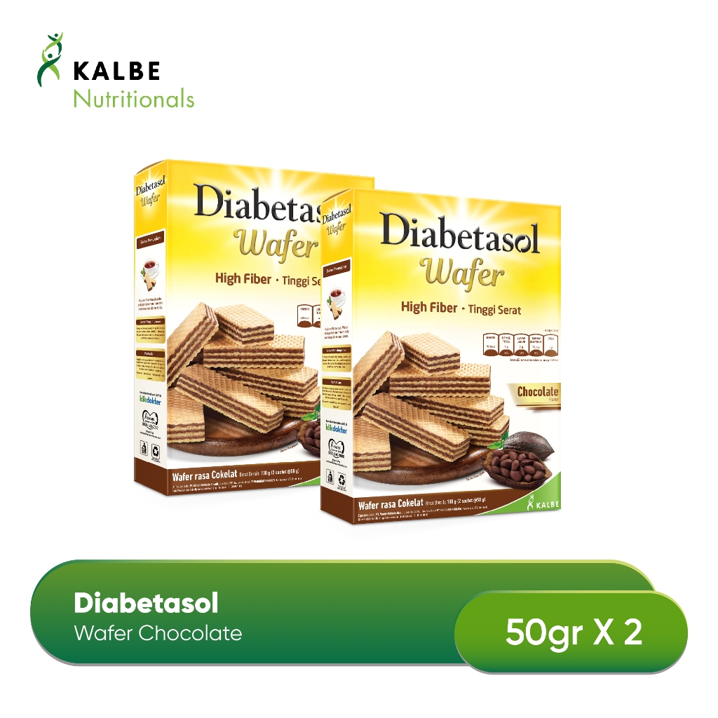 

Diabetasol Wafer Chocolate 2x50gr IDN MMB - Isi 2
