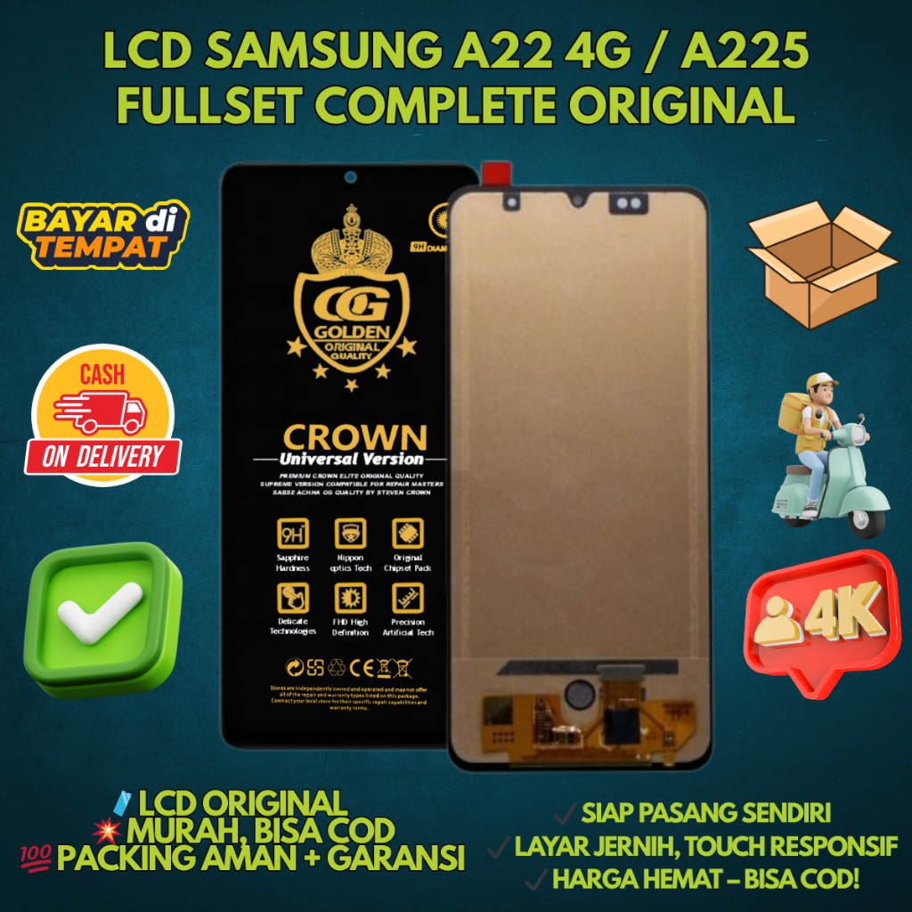 LCD SAMSUNG A22 4G / (SAMSUNG GALAXY A22 4G) / A225 4G TOUCHSCREEN FULLSET COMPLETE ORIGINAL