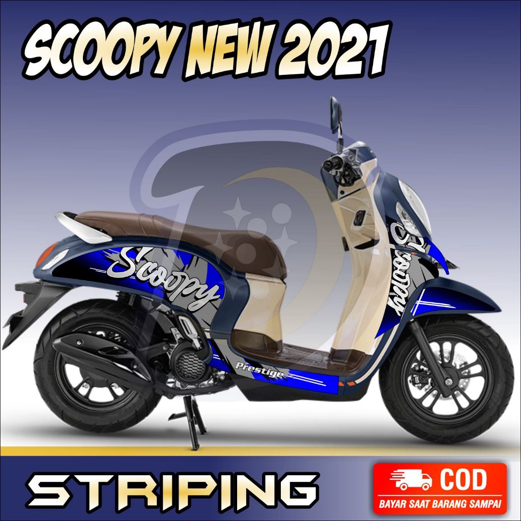 Striping Lis Honda Scoopy 2021 Stiker Variasi Scoopy 2021 Prestige