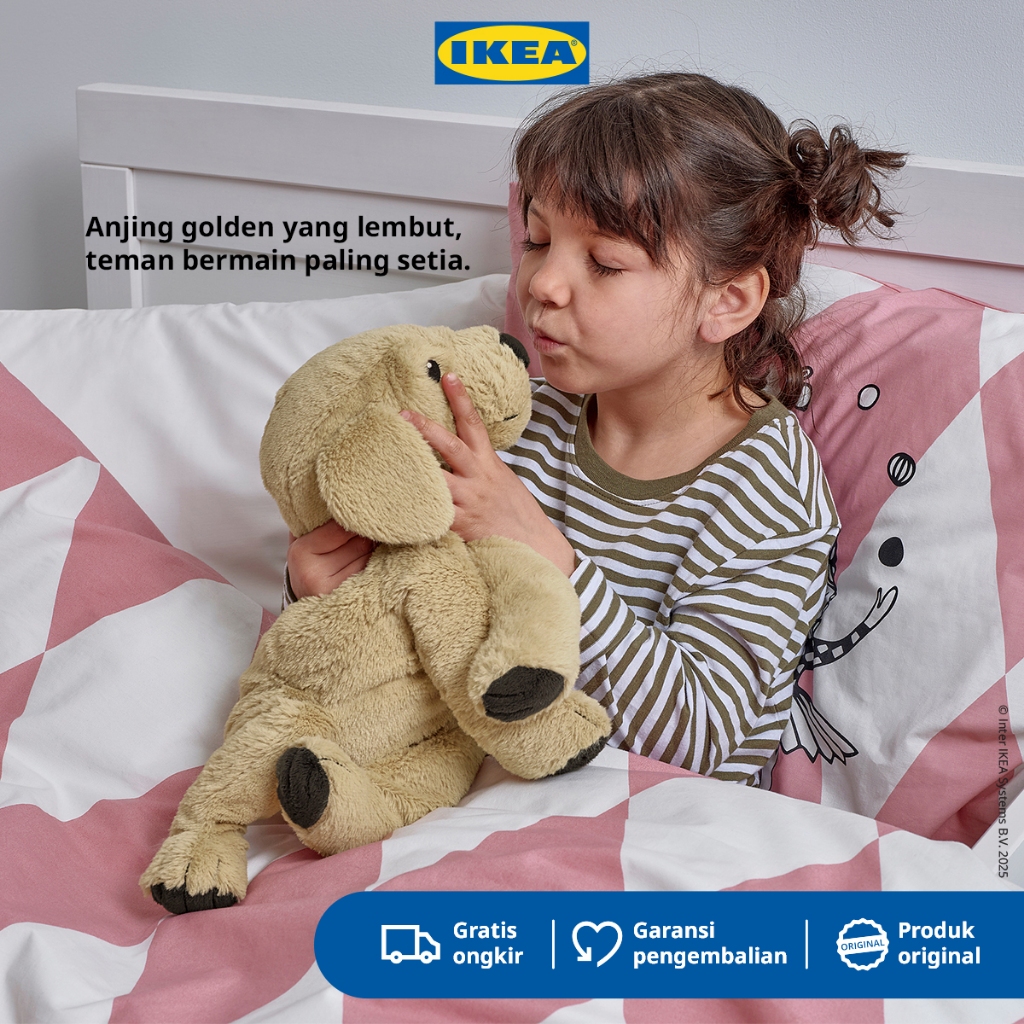 Ikea Gosig Boneka Anjing Bahan Poliester 40 Cm