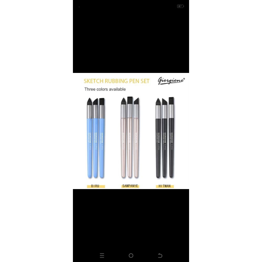 

3pcs Giorgione Rubbing Tool Charcoal Pencil Sketch Blending & Shading Tool Dual Tip Oil Pastel