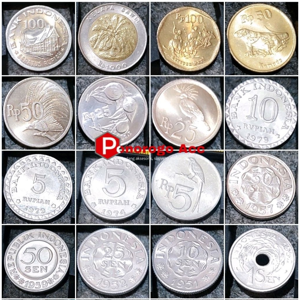 (Kondisi Pilihan) Uang lama koin Indonesia 5 10 25 50 100 1000 bahan mahar nikah