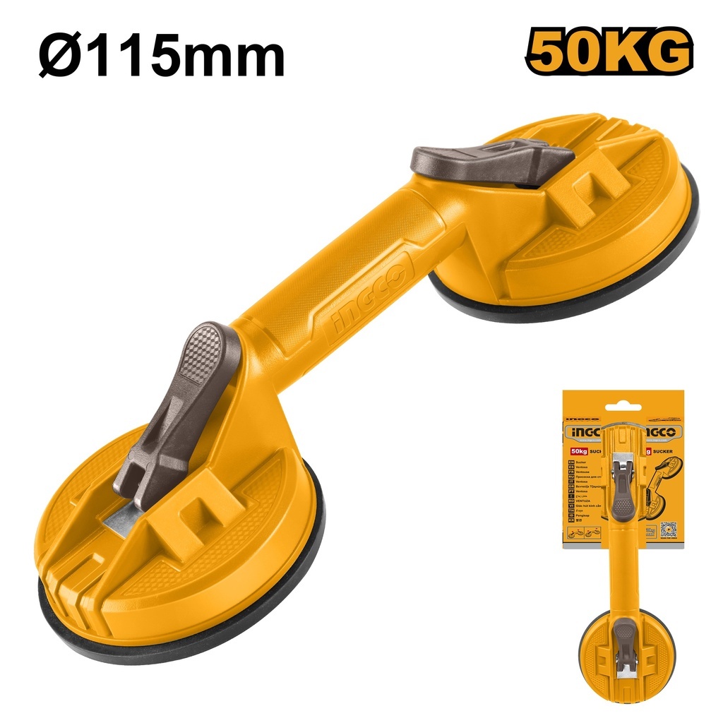 Glass Sunction Cup (50kg) INGCO HSU025001 - Kop Kaca Kaki 2 Dua Jaw Leg