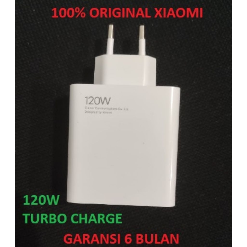 XIAOMI Adaptor Charger 120W Turbo Charge Fast Original 100% Copotan