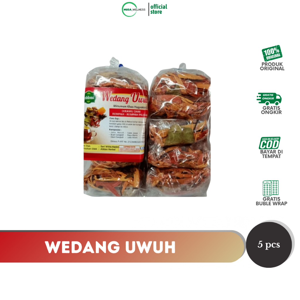 

WEDANG UWUH KOMPLIT – Minuman Tradisional Rempah | isi 5 pcs + gula batu asli