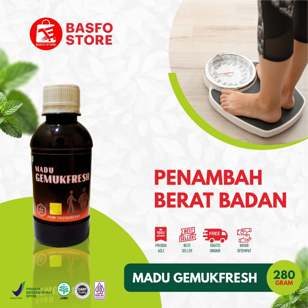 

MADU GEMUKFRESH 280gr – Madu Penambah Berat Badan Alami, Aman & Terdaftar BPOM