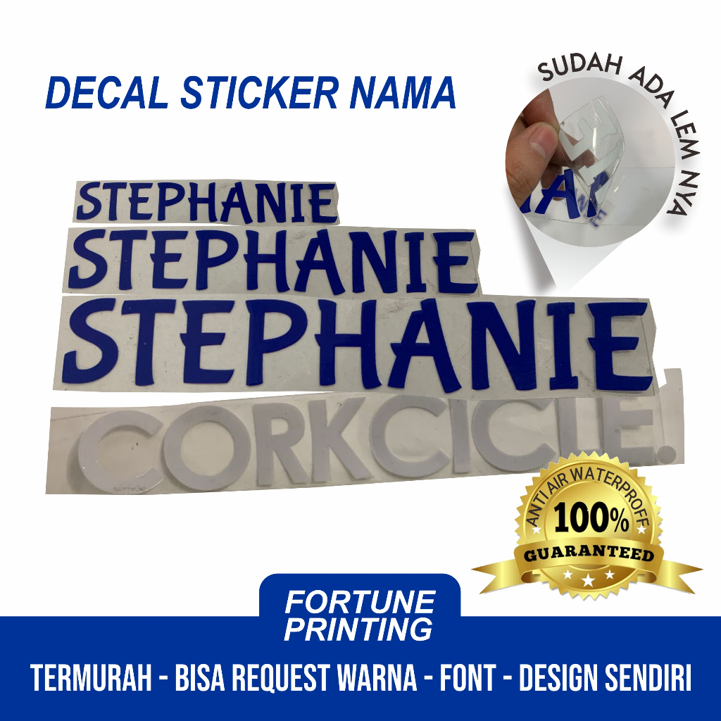 

Sticker Nama Decal CUSTOM Tumblr Tempat Makan Hadiah Gift Souvenir Ukuran Kecil Termurah