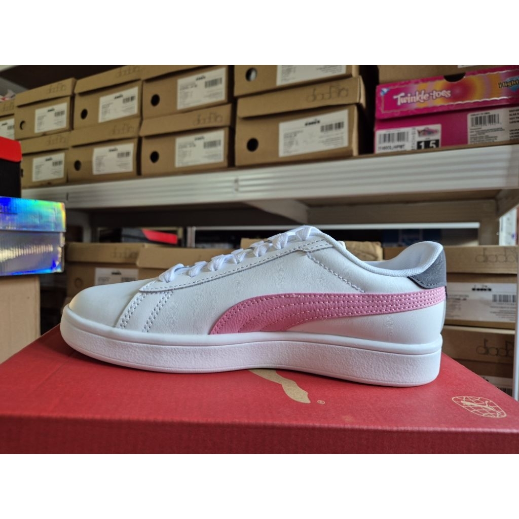 Sepatu Sneakers Puma Smash JR Putih Original| Girls Kids Sneakers White Original